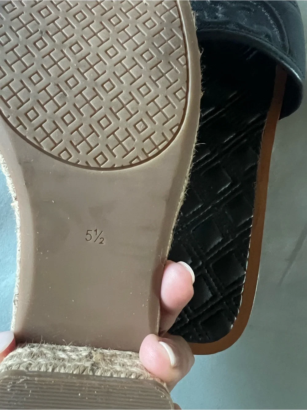 Tory Burch Black Slide Wedge Sandals 5.5 US